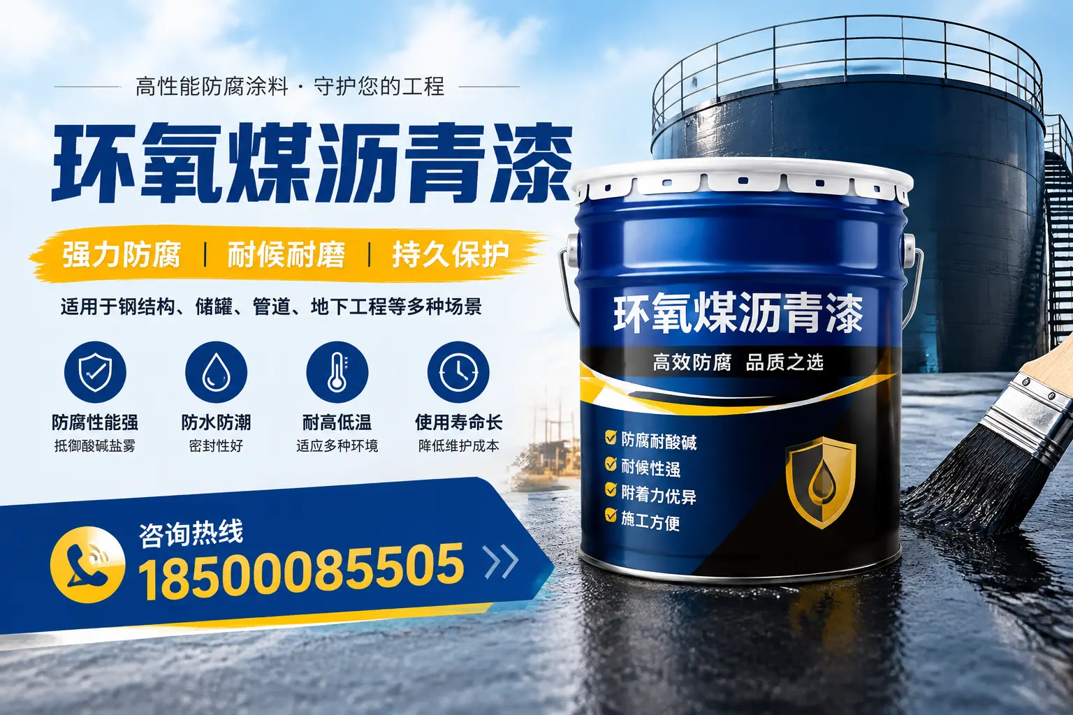 环氧煤沥青漆在工业中的应用，大城企业的选择